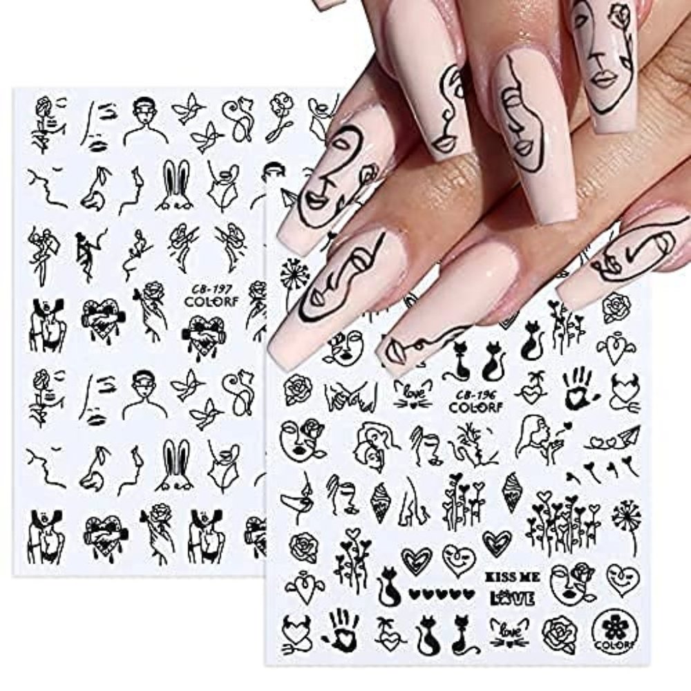 Abstract Nail Art Stickers valentine nail sticker